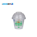 Tasse PP en plastique transparent de 6 oz avec couvercle pour animaux de compagnie pour la crème glacée